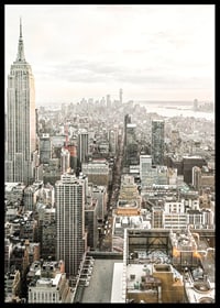 Photograph of Manhattan with the Empire State Building in morning light-6