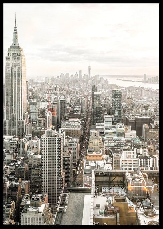 Photograph of Manhattan with the Empire State Building in morning light-12