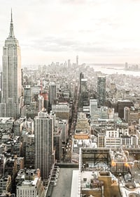 Photograph of Manhattan with the Empire State Building in morning light-7