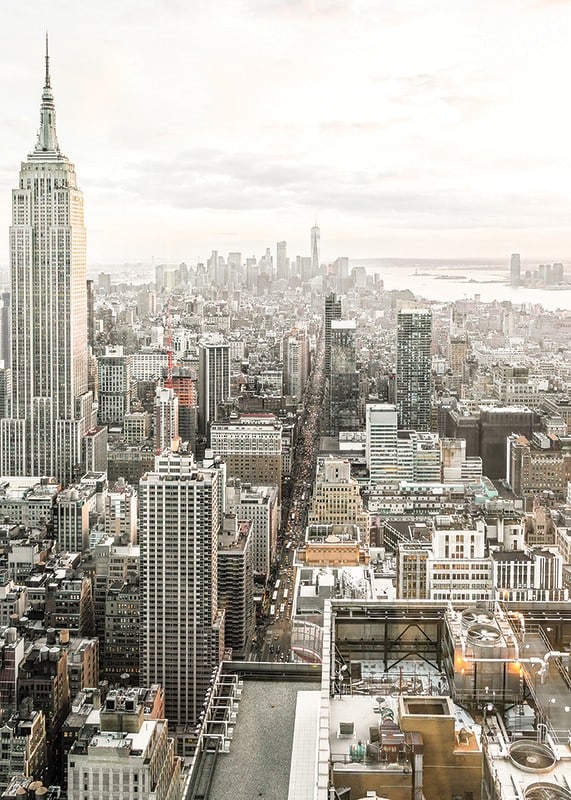 Photograph of Manhattan with the Empire State Building in morning light-12