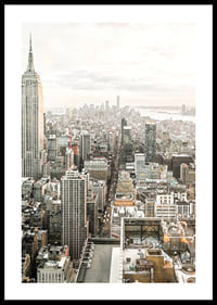 Photograph of Manhattan with the Empire State Building in morning light-0