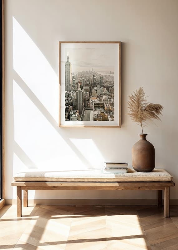Photograph of Manhattan with the Empire State Building in morning light-12