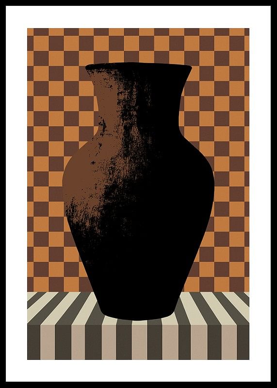 Checkered Vintage Vase No3-12