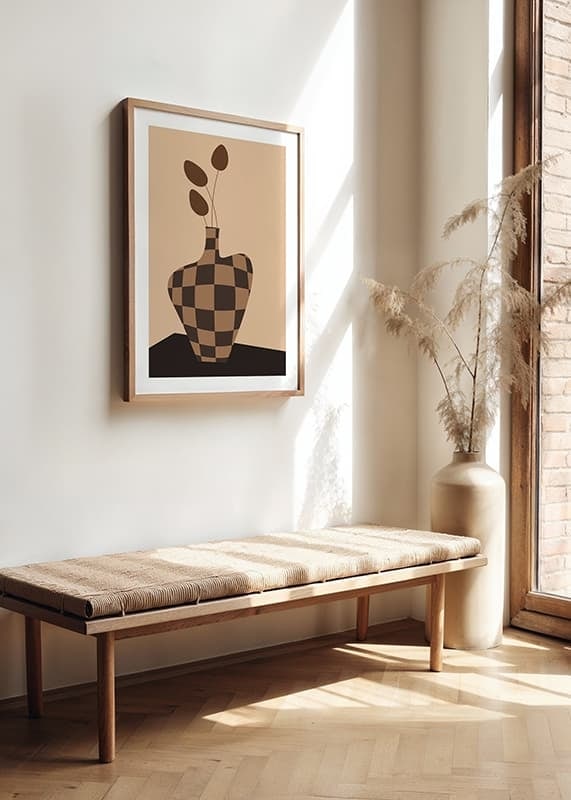 Plakāts Checkered Vintage Vase No2 crossfade