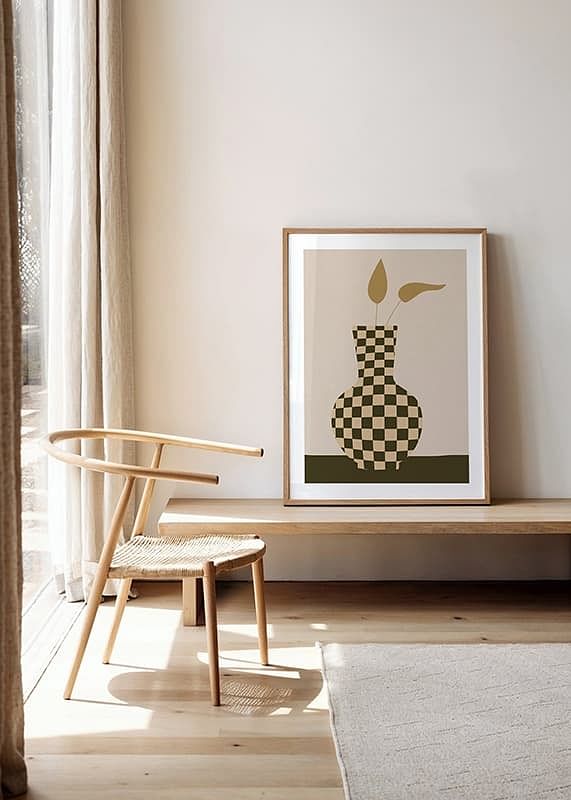 Checkered Vintage Vase No1-12