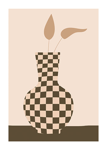 Plakat Checkered Vintage Vase No1