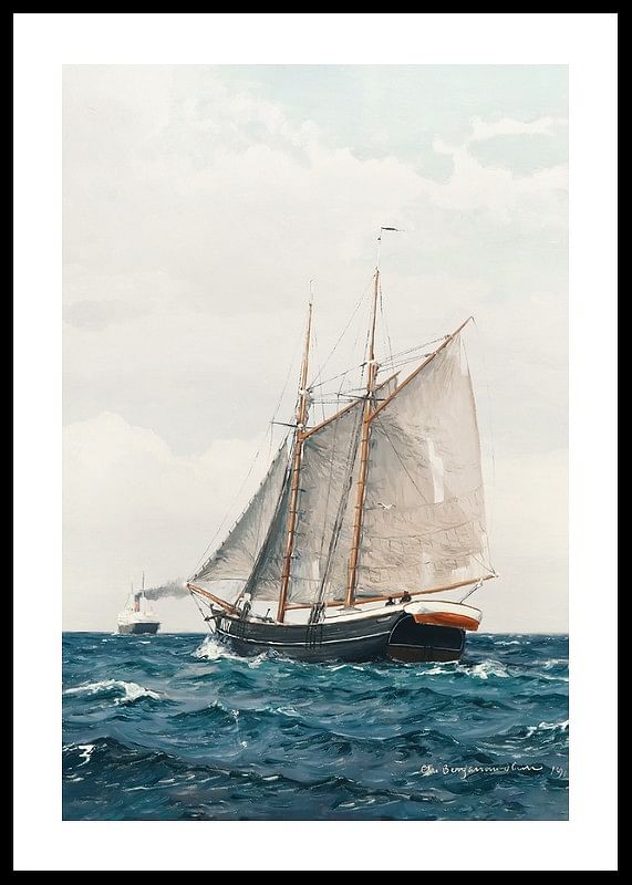 Marine Med Sejlskib Og Dampskib By Benjamin Olsen-12