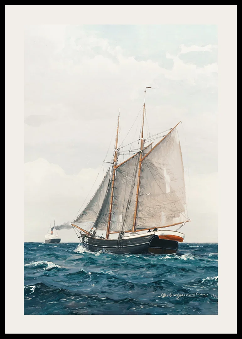 Marine Med Sejlskib Og Dampskib By Benjamin Olsen-12