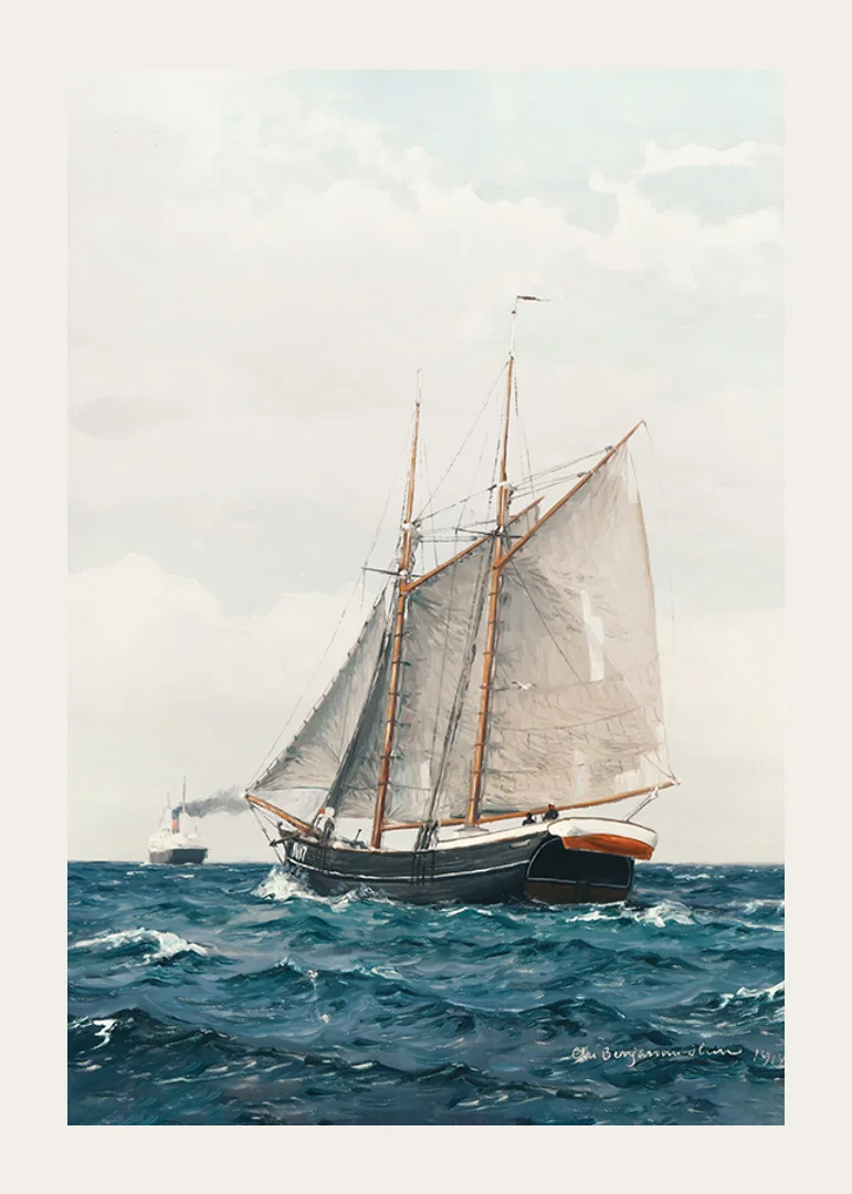 Marine Med Sejlskib Og Dampskib By Benjamin Olsen-12