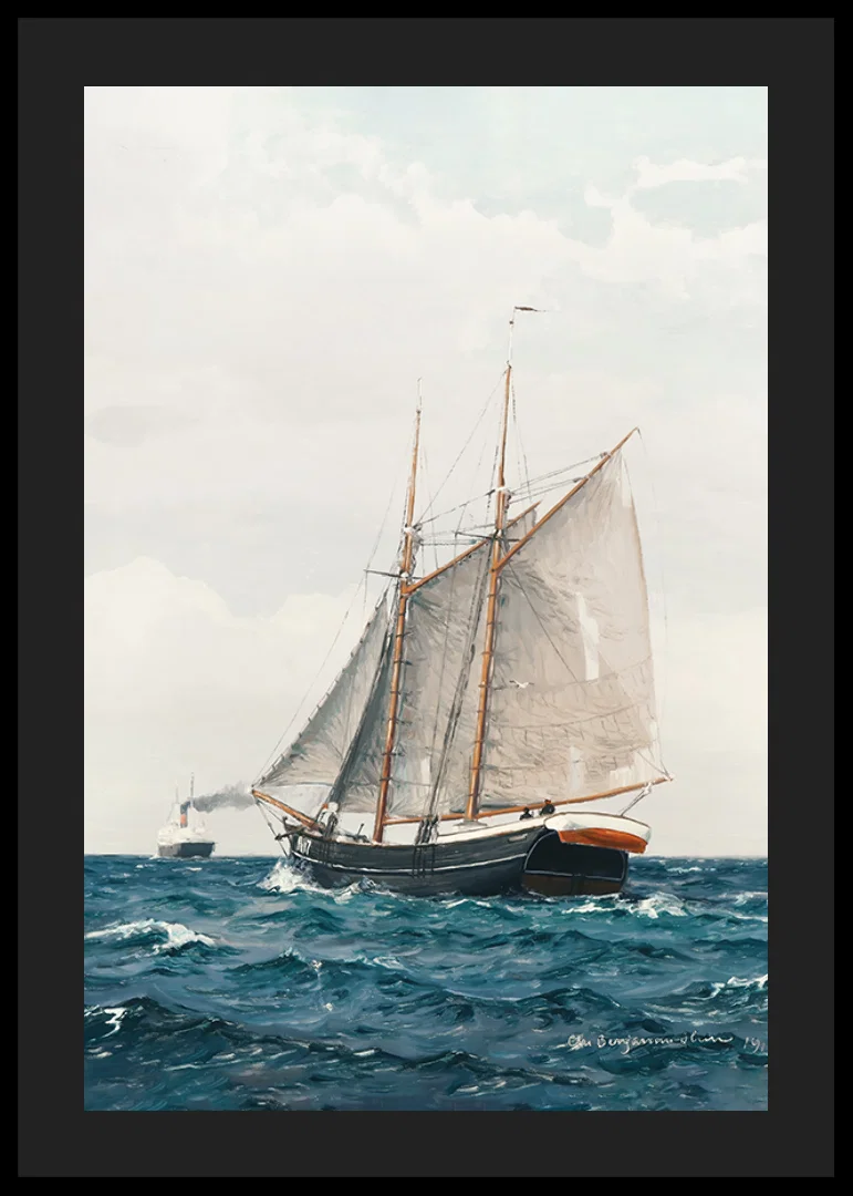 Marine Med Sejlskib Og Dampskib By Benjamin Olsen-12