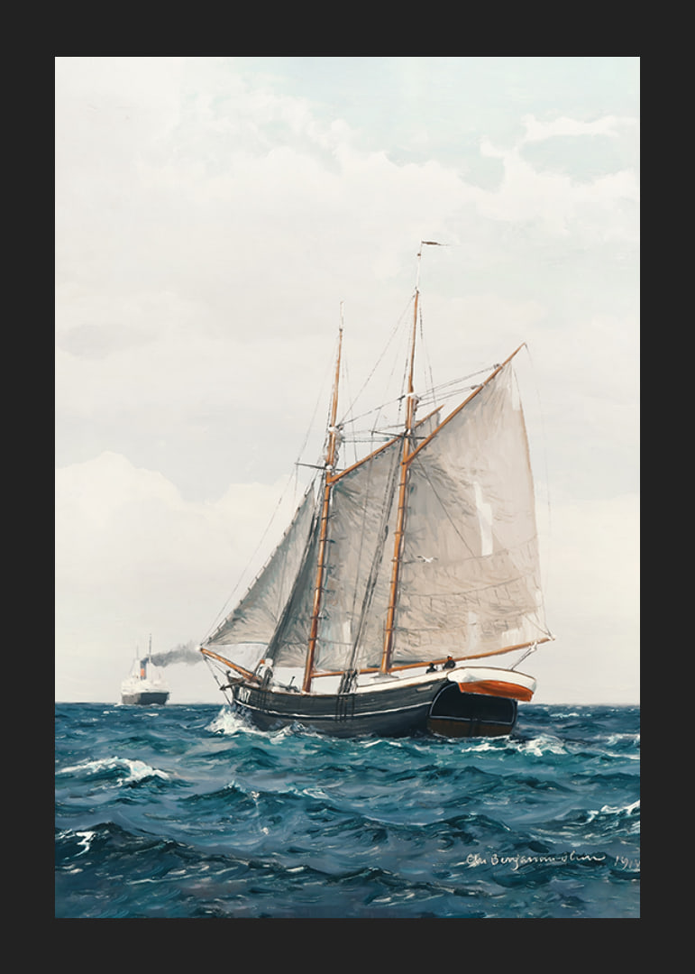 Marine Med Sejlskib Og Dampskib By Benjamin Olsen-12