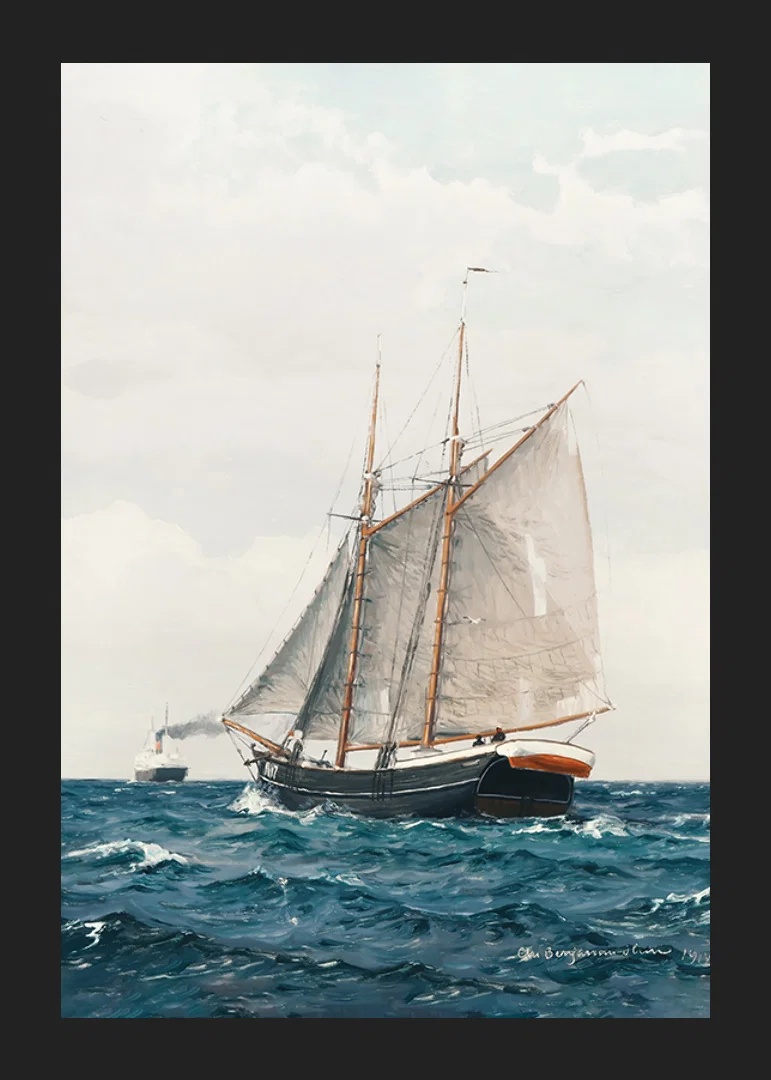 Marine Med Sejlskib Og Dampskib By Benjamin Olsen-12