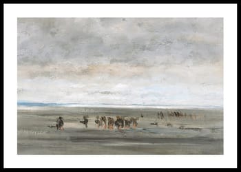 Poster Clam Digger By Charles-François Daubigny