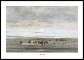 Poster Clam Digger By Charles-François Daubigny