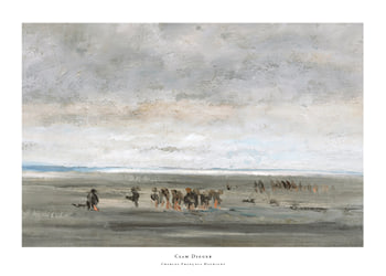 Poster Clam Digger By Charles-François Daubigny