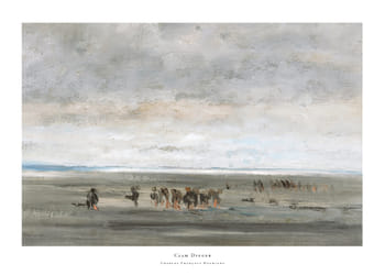 Poster Clam Digger By Charles-François Daubigny