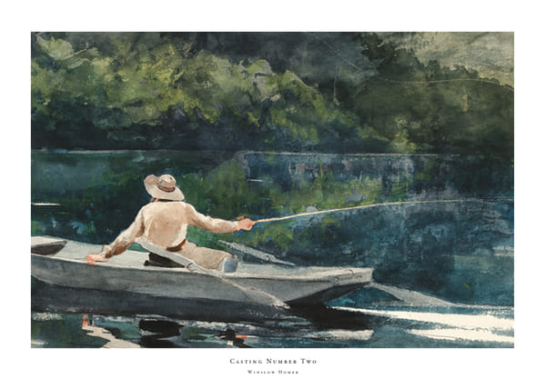 Plakatas Casting Number Two By Winslow Homer