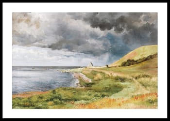 Poster Dansk Kystlandskab I Bygevejr By Carl Frederik Aagaard