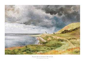 Poster Dansk Kystlandskab I Bygevejr By Carl Frederik Aagaard