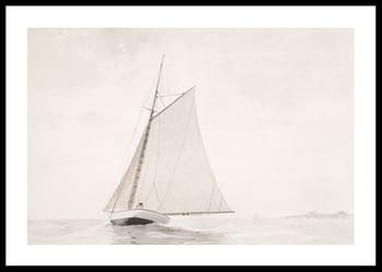 Poster Sailing Off Gloucester By Winslow Homer