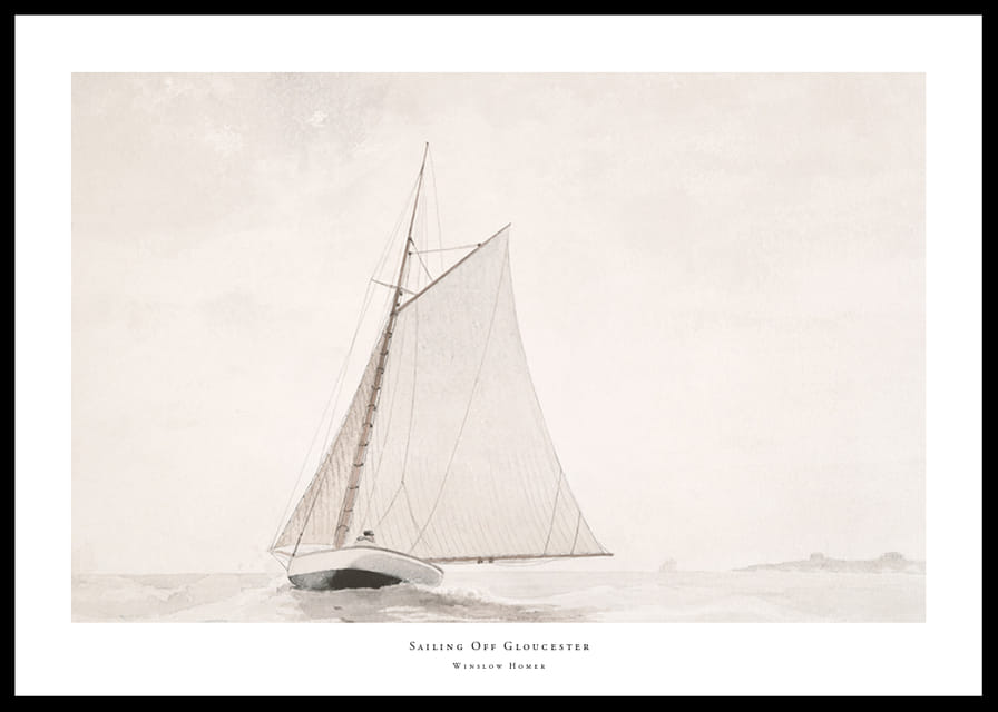 Sailing Off Gloucester By Winslow Homer-12