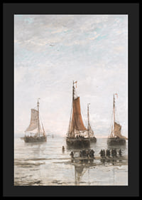 Scheveningse Bommen Voor Anker By Hendrik Willem Mesdag-6
