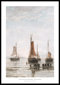 Scheveningse Bommen Voor Anker By Hendrik Willem Mesdag-0