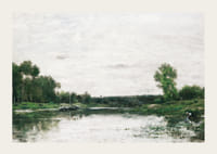 View On The Oise By Charles-François Daubigny-5