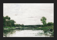 View On The Oise By Charles-François Daubigny-7