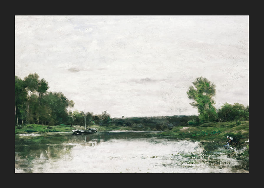 View On The Oise By Charles-François Daubigny-12