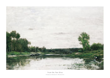 Poster View On The Oise By Charles-François Daubigny