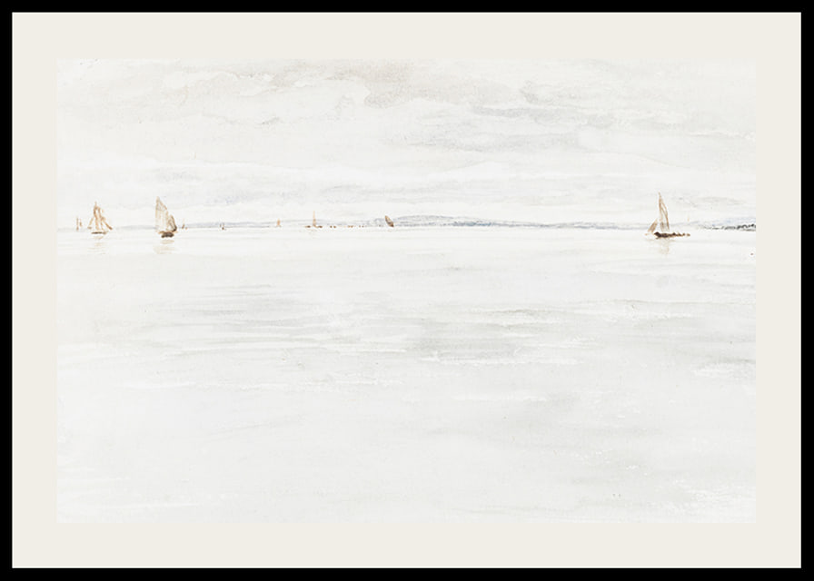 Sailboats On Southampton River By John Linnell-12
