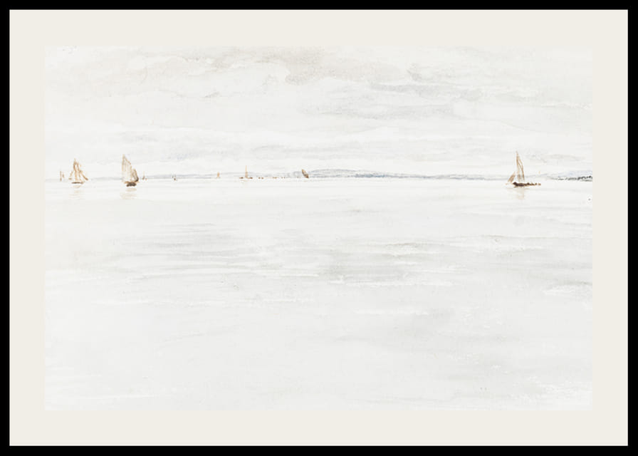 Sailboats On Southampton River By John Linnell-12