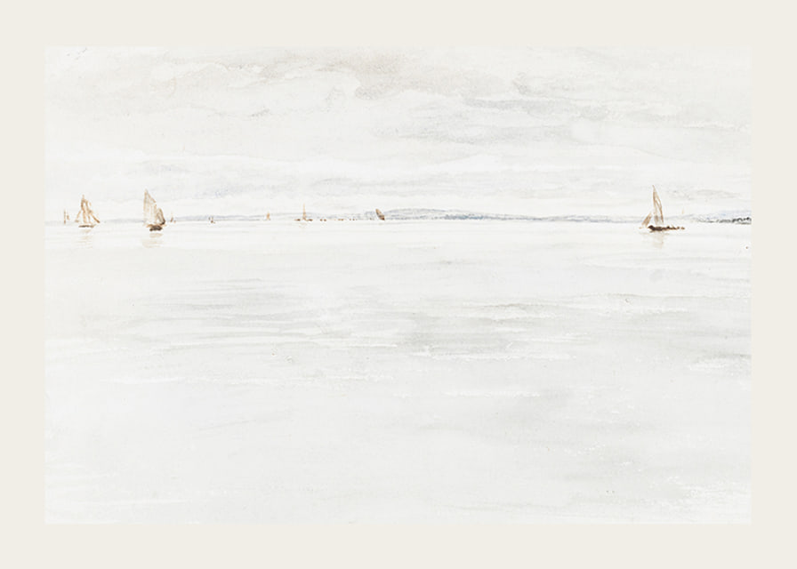 Sailboats On Southampton River By John Linnell-12