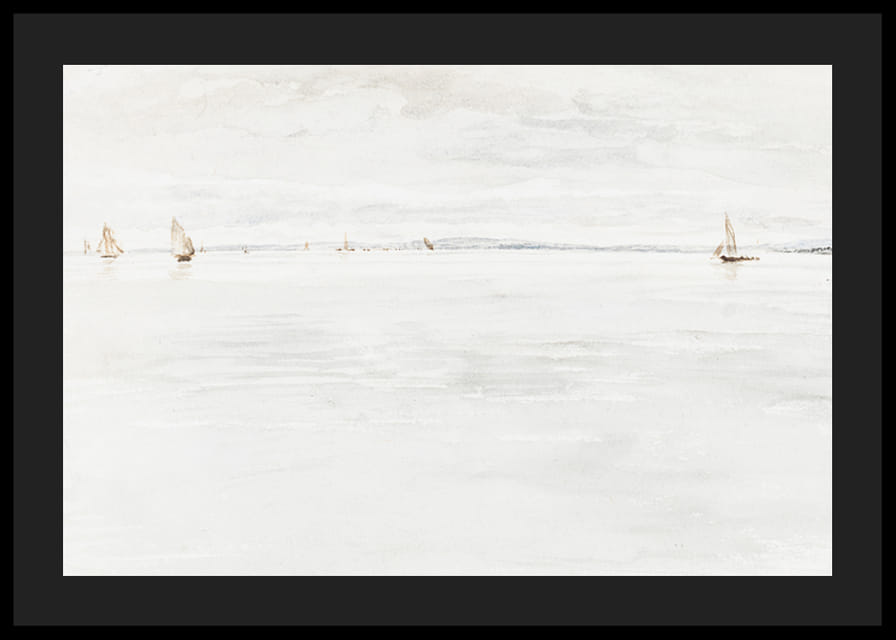 Sailboats On Southampton River By John Linnell-12