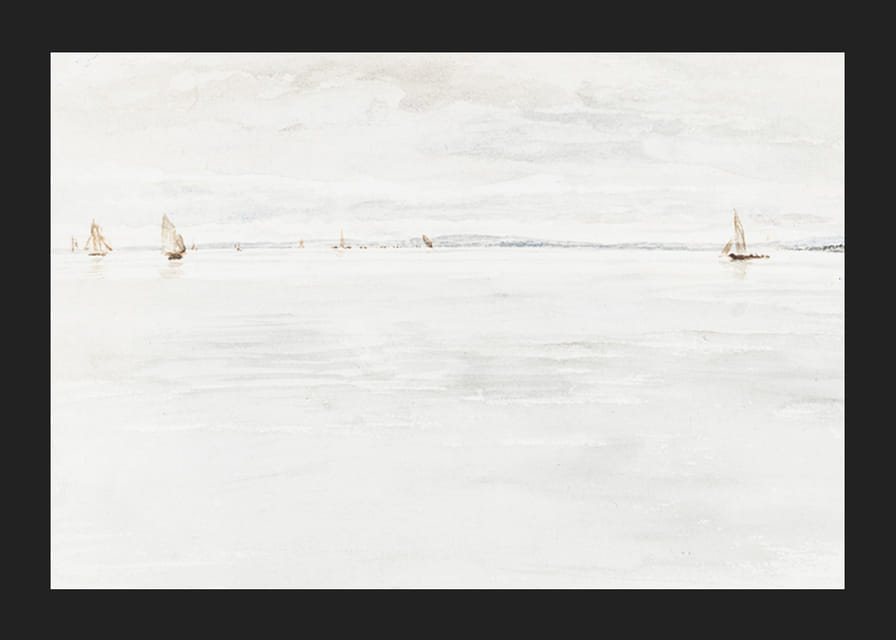 Sailboats On Southampton River By John Linnell-12