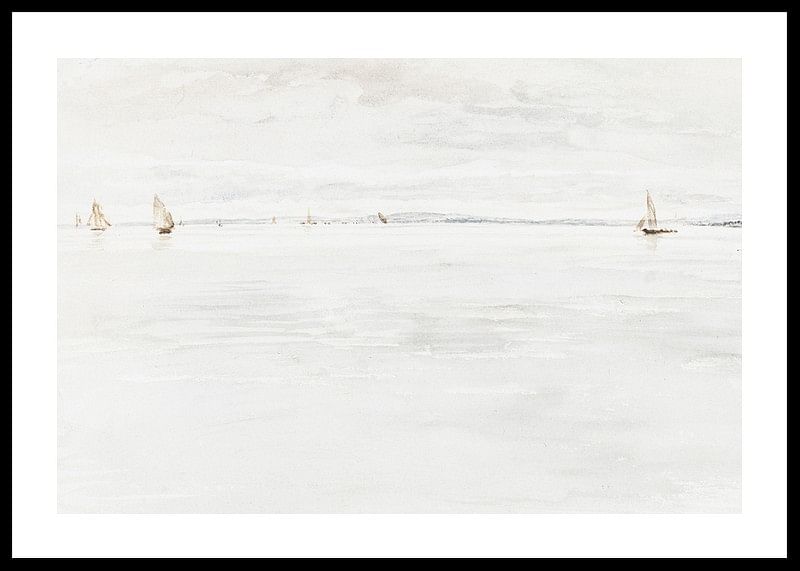 Sailboats On Southampton River By John Linnell-12