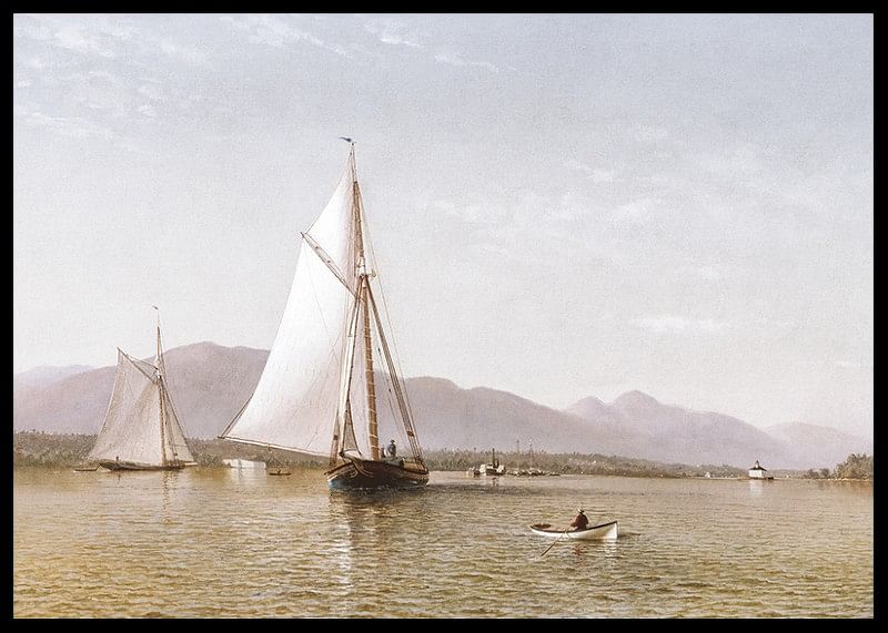 The Hudson At The Tappan Zee By Francis Augustus Silva-12