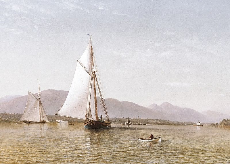 The Hudson At The Tappan Zee By Francis Augustus Silva-12