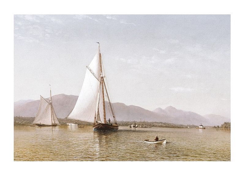 The Hudson At The Tappan Zee By Francis Augustus Silva-12