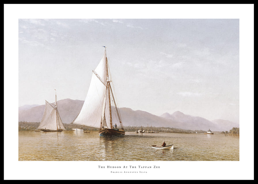 The Hudson At The Tappan Zee By Francis Augustus Silva-12