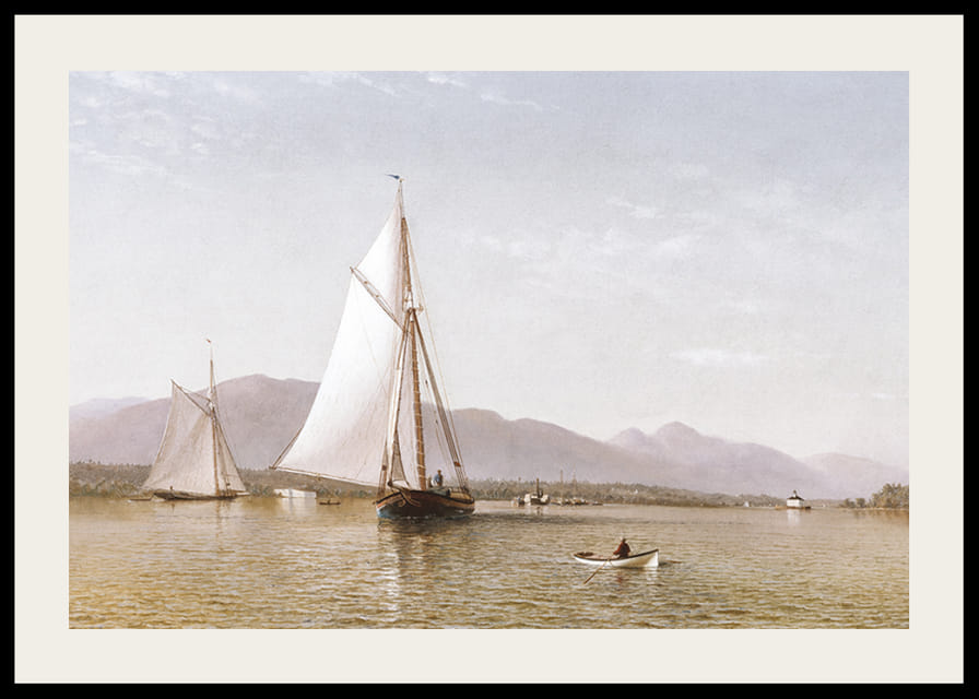 The Hudson At The Tappan Zee By Francis Augustus Silva-12