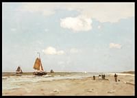 Beach Scene By Jan Hendrik Weissenbruch-2