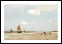 Beach Scene By Jan Hendrik Weissenbruch-2