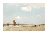 Beach Scene By Jan Hendrik Weissenbruch-1