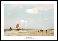Beach Scene By Jan Hendrik Weissenbruch-0