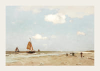Beach Scene By Jan Hendrik Weissenbruch-5