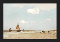 Beach Scene By Jan Hendrik Weissenbruch-7