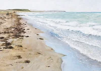 Strandbillede Fra Hellebæk By Laurits Andersen Ring-9