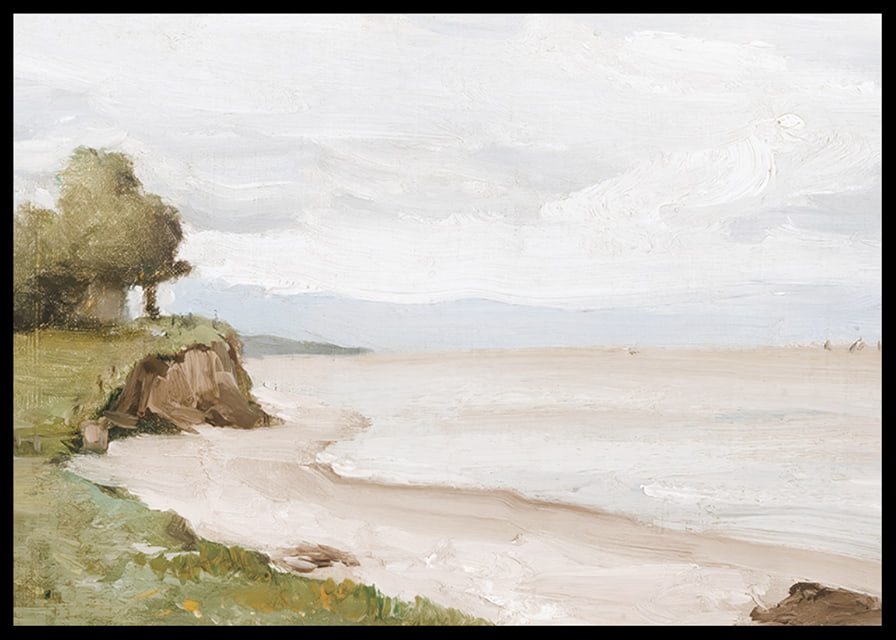 Beach Near Etretat By Jean-Baptiste-Camille Corot-12